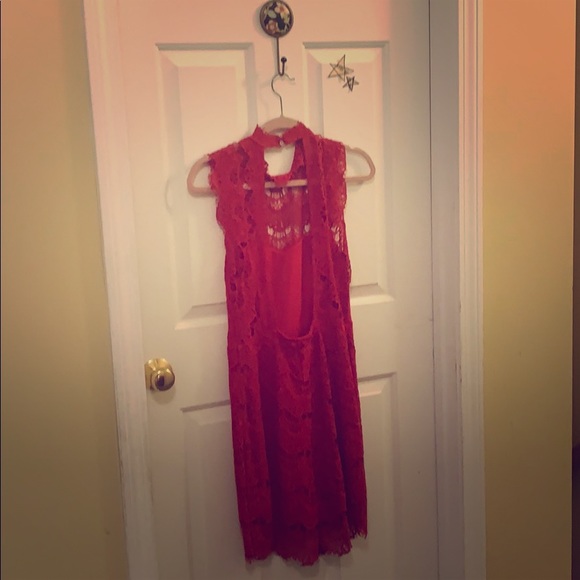 NWT Free People Backless Red Mini Dress - Picture 3 of 6